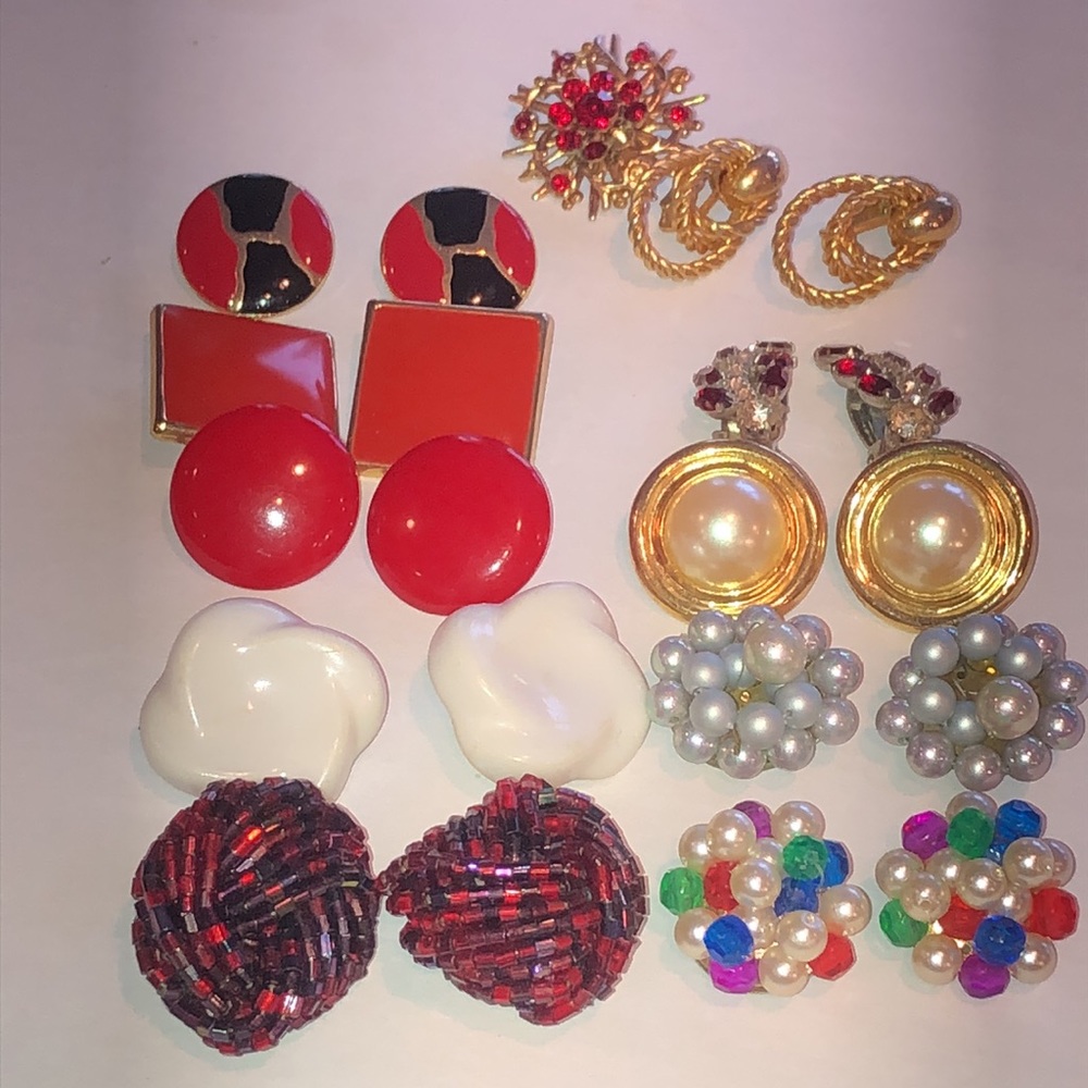 Clip on Earrings Vintage 60’s Clip on Earrings Vintage Earrings Collection clips